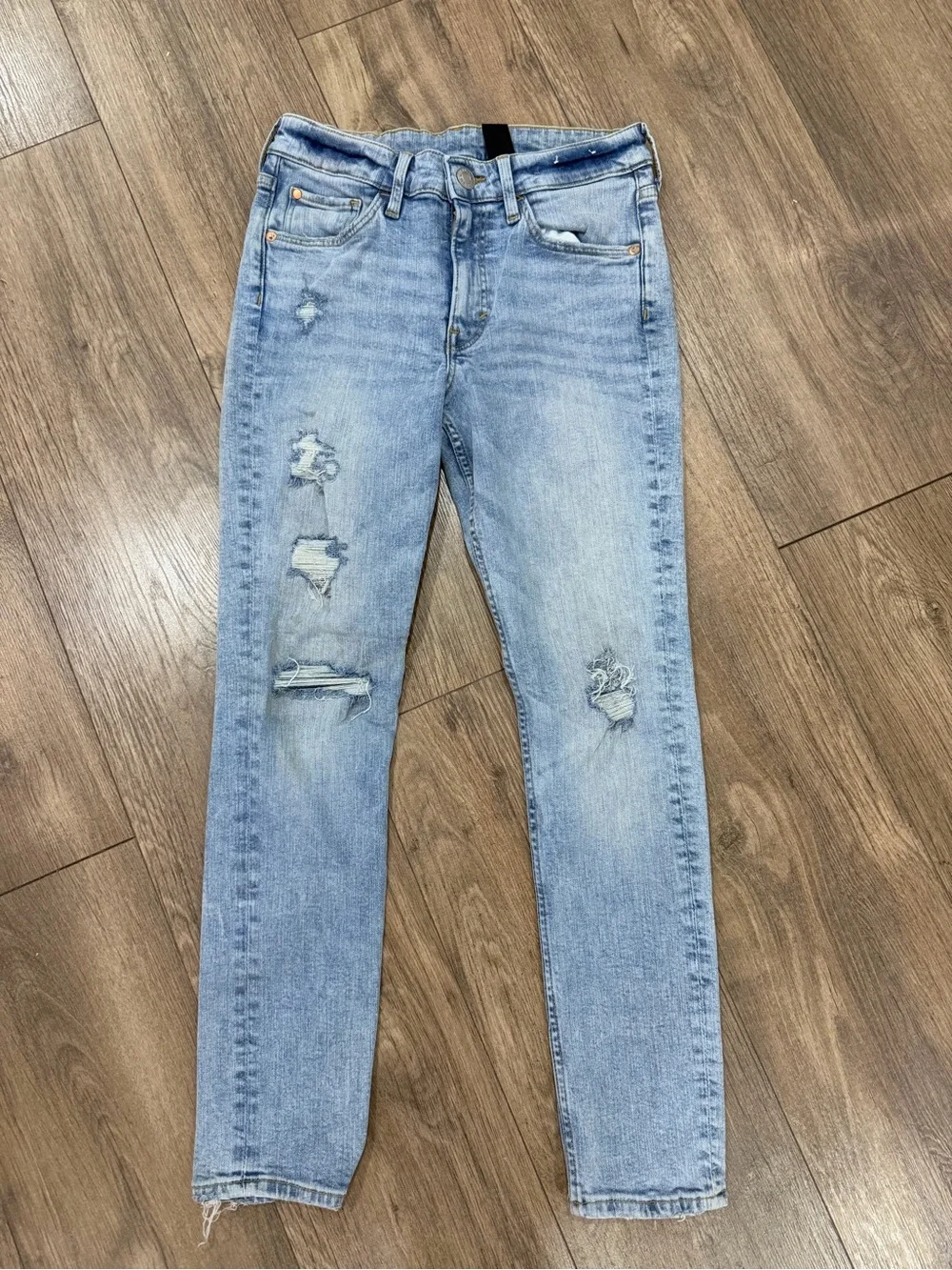 H&M Light Blue Distressed Kids Skinny Jeans
